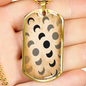 Celestial Moons Necklace Stainless Steel or 18k Gold Dog Tag 24" Chain-Express Your Love Gifts