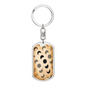 Celestial Moonstars Keychain Stainless Steel or 18k Gold Dog Tag Keyring-Express Your Love Gifts