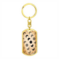 Celestial Moonstars Keychain Stainless Steel or 18k Gold Dog Tag Keyring-Express Your Love Gifts