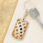 Celestial Moonstars Keychain Stainless Steel or 18k Gold Dog Tag Keyring-Express Your Love Gifts