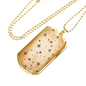 Celestial Moonstars Necklace Stainless Steel or 18k Gold Dog Tag 24" Chain-Express Your Love Gifts