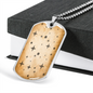 Celestial Moonstars Necklace Stainless Steel or 18k Gold Dog Tag 24" Chain-Express Your Love Gifts