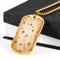 Celestial Moonstars Necklace Stainless Steel or 18k Gold Dog Tag 24" Chain-Express Your Love Gifts
