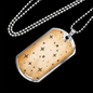 Celestial Moonstars Necklace Stainless Steel or 18k Gold Dog Tag 24" Chain-Express Your Love Gifts