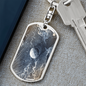 Celestial Planet Keychain Stainless Steel or 18k Gold Dog Tag Keyring-Express Your Love Gifts