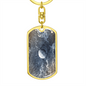 Celestial Planet Keychain Stainless Steel or 18k Gold Dog Tag Keyring-Express Your Love Gifts