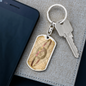 Celestial Planet Ring Keychain Stainless Steel or 18k Gold Dog Tag Keyring-Express Your Love Gifts
