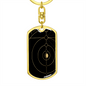 Celestial Planets Keychain Stainless Steel or 18k Gold Dog Tag Keyring-Express Your Love Gifts
