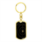 Celestial Planets Keychain Stainless Steel or 18k Gold Dog Tag Keyring-Express Your Love Gifts