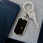 Celestial Planets Keychain Stainless Steel or 18k Gold Dog Tag Keyring-Express Your Love Gifts
