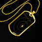 Celestial Planets Necklace Stainless Steel or 18k Gold Dog Tag 24" Chain-Express Your Love Gifts