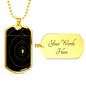 Celestial Planets Necklace Stainless Steel or 18k Gold Dog Tag 24" Chain-Express Your Love Gifts