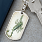 Celestial Scorpion Keychain Stainless Steel or 18k Gold Dog Tag Keyring-Express Your Love Gifts