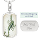 Celestial Scorpion Keychain Stainless Steel or 18k Gold Dog Tag Keyring-Express Your Love Gifts