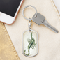 Celestial Scorpion Keychain Stainless Steel or 18k Gold Dog Tag Keyring-Express Your Love Gifts