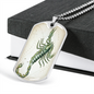 Celestial Scorpion Necklace Stainless Steel or 18k Gold Dog Tag 24" Chain-Express Your Love Gifts