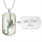 Celestial Scorpion Necklace Stainless Steel or 18k Gold Dog Tag 24" Chain-Express Your Love Gifts
