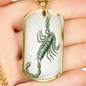 Celestial Scorpion Necklace Stainless Steel or 18k Gold Dog Tag 24" Chain-Express Your Love Gifts