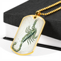 Celestial Scorpion Necklace Stainless Steel or 18k Gold Dog Tag 24" Chain-Express Your Love Gifts
