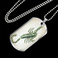 Celestial Scorpion Necklace Stainless Steel or 18k Gold Dog Tag 24" Chain-Express Your Love Gifts