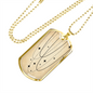 Celestial Stars Beige Necklace Stainless Steel or 18k Gold Dog Tag 24" Chain-Express Your Love Gifts