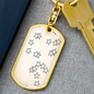 Celestial Stars Light Keychain Stainless Steel or 18k Gold Dog Tag Keyring-Express Your Love Gifts