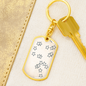 Celestial Stars Light Keychain Stainless Steel or 18k Gold Dog Tag Keyring-Express Your Love Gifts