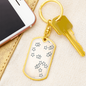 Celestial Stars Light Keychain Stainless Steel or 18k Gold Dog Tag Keyring-Express Your Love Gifts