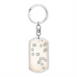 Celestial Stars Light Keychain Stainless Steel or 18k Gold Dog Tag Keyring-Express Your Love Gifts