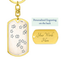 Celestial Stars Light Keychain Stainless Steel or 18k Gold Dog Tag Keyring-Express Your Love Gifts
