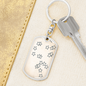 Celestial Stars Light Keychain Stainless Steel or 18k Gold Dog Tag Keyring-Express Your Love Gifts