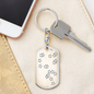 Celestial Stars Light Keychain Stainless Steel or 18k Gold Dog Tag Keyring-Express Your Love Gifts