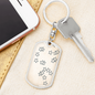 Celestial Stars Light Keychain Stainless Steel or 18k Gold Dog Tag Keyring-Express Your Love Gifts