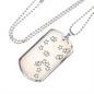 Celestial Stars Light Necklace Stainless Steel or 18k Gold Dog Tag 24" Chain-Express Your Love Gifts