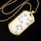 Celestial Stars Light Necklace Stainless Steel or 18k Gold Dog Tag 24" Chain-Express Your Love Gifts