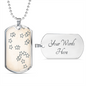 Celestial Stars Light Necklace Stainless Steel or 18k Gold Dog Tag 24" Chain-Express Your Love Gifts