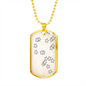 Celestial Stars Light Necklace Stainless Steel or 18k Gold Dog Tag 24" Chain-Express Your Love Gifts