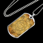 Celestial Sun Face Necklace Stainless Steel or 18k Gold Dog Tag 24" Chain-Express Your Love Gifts