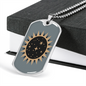 Celestial Sun Necklace Stainless Steel or 18k Gold Dog Tag 24" Chain-Express Your Love Gifts