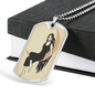 Celestial Woman on Moon Necklace Stainless Steel or 18k Gold Dog Tag 24" Chain-Express Your Love Gifts
