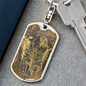 Celestial Zeus Keychain Stainless Steel or 18k Gold Dog Tag Keyring-Express Your Love Gifts