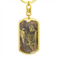 Celestial Zeus Keychain Stainless Steel or 18k Gold Dog Tag Keyring-Express Your Love Gifts