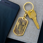 Celestial Zeus Keychain Stainless Steel or 18k Gold Dog Tag Keyring-Express Your Love Gifts