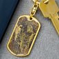 Celestial Zeus Keychain Stainless Steel or 18k Gold Dog Tag Keyring-Express Your Love Gifts