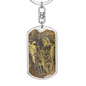 Celestial Zeus Keychain Stainless Steel or 18k Gold Dog Tag Keyring-Express Your Love Gifts