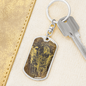 Celestial Zeus Keychain Stainless Steel or 18k Gold Dog Tag Keyring-Express Your Love Gifts