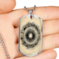 Celestial Zodiac Necklace Stainless Steel or 18k Gold Dog Tag 24" Chain-Express Your Love Gifts
