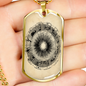 Celestial Zodiac Necklace Stainless Steel or 18k Gold Dog Tag 24" Chain-Express Your Love Gifts