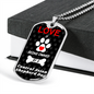 Central Asian Shepherd Dog Love Is Stainless Steel or 18k Gold Dog Tag 24" Chain-Express Your Love Gifts