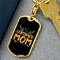 Certified Mom Keychain Stainless Steel or 18k Gold Dog Tag Keyring-Express Your Love Gifts